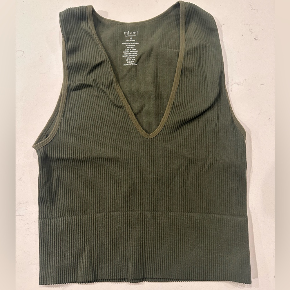 Miami Olive Women's Ribbed Tank Top